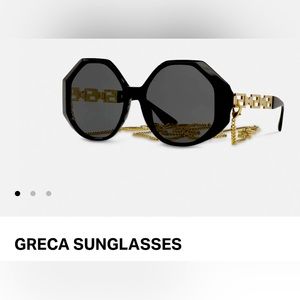 Versace gleaming Greca Sunglasses with case